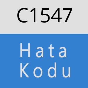 C1547 hatasi