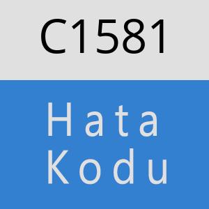 C1581 hatasi