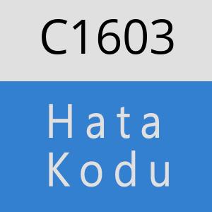 C1603 hatasi