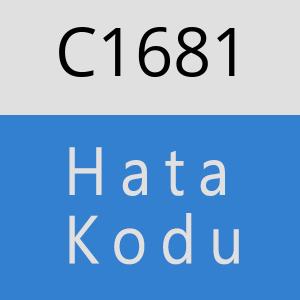 C1681 hatasi