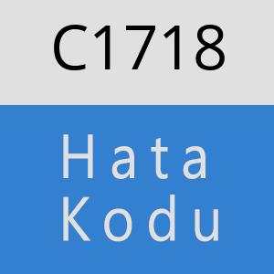C1718 hatasi