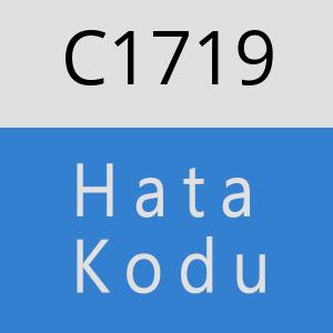 C1719 hatasi