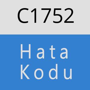 C1752 hatasi