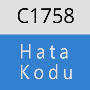 C1758 hatasi