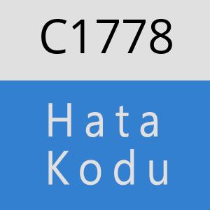 C1778 hatasi