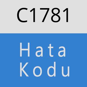 C1781 hatasi