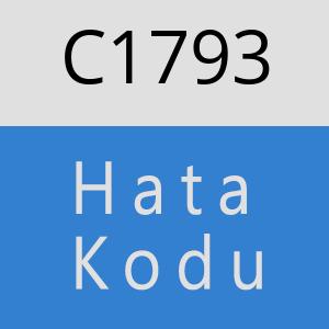 C1793 hatasi