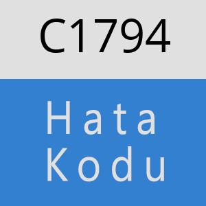 C1794 hatasi