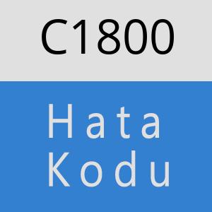 C1800 hatasi