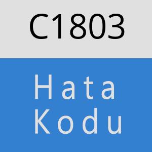 C1803 hatasi