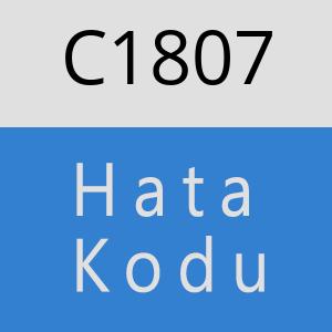 C1807 hatasi