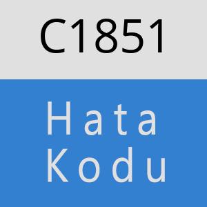 C1851 hatasi