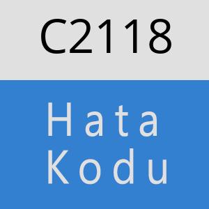 C2118 hatasi