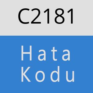 C2181 hatasi