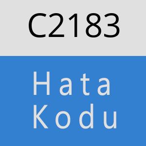 C2183 hatasi