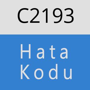 C2193 hatasi