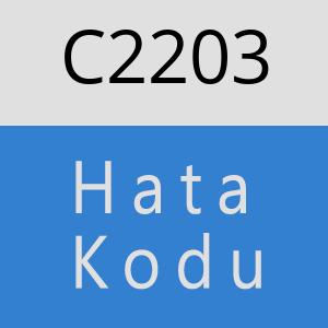 C2203 hatasi