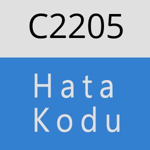 C2205 hatasi