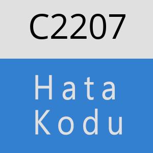 C2207 hatasi