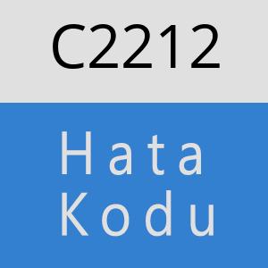 C2212 hatasi