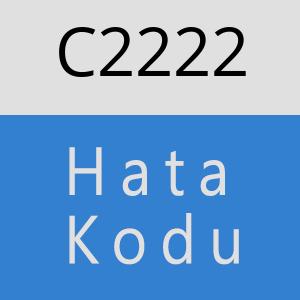 C2222 hatasi