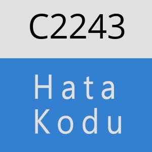 C2243 hatasi