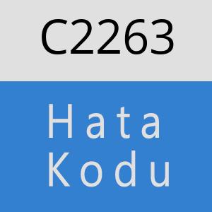 C2263 hatasi