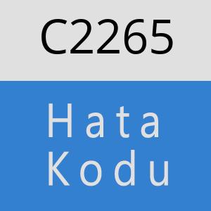 C2265 hatasi