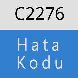 C2276 hatasi