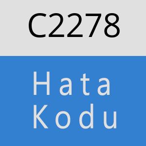 C2278 hatasi