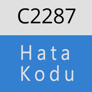 C2287 hatasi