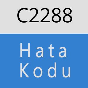 C2288 hatasi