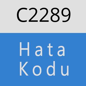 C2289 hatasi