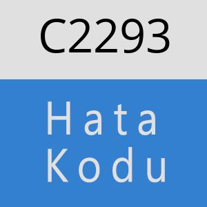 C2293 hatasi