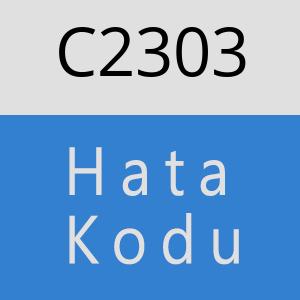 C2303 hatasi