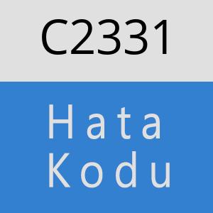 C2331 hatasi