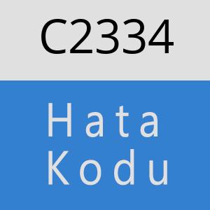 C2334 hatasi