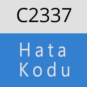 C2337 hatasi