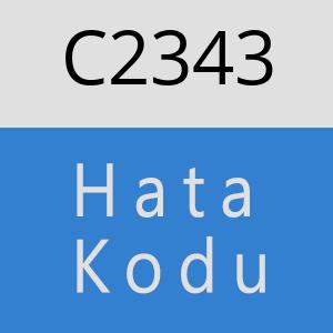 C2343 hatasi