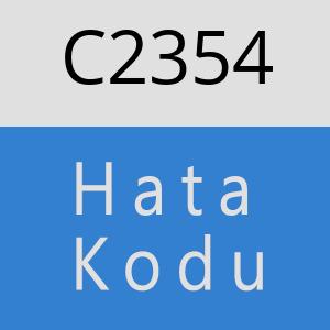 C2354 hatasi