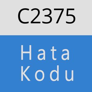 C2375 hatasi