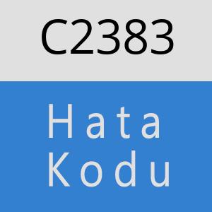 C2383 hatasi