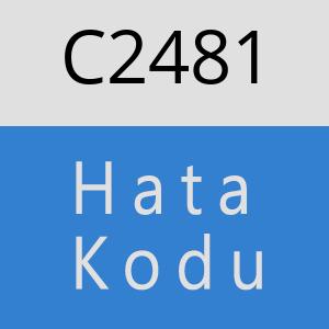 C2481 hatasi