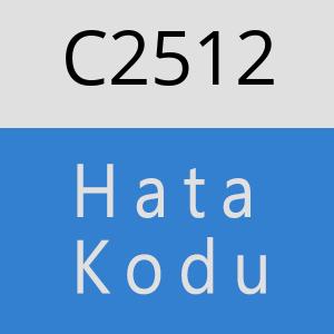 C2512 hatasi