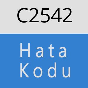 C2542 hatasi