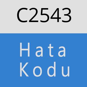 C2543 hatasi