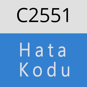 C2551 hatasi