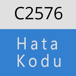 C2576 hatasi