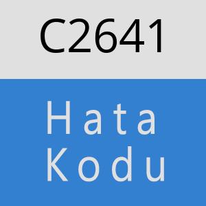 C2641 hatasi