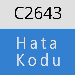 C2643 hatasi